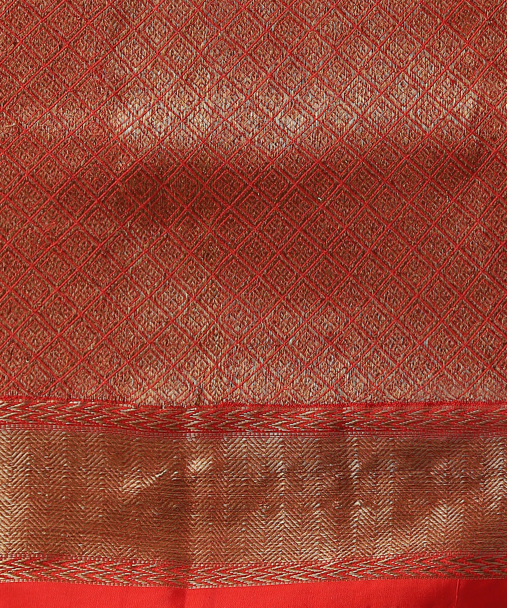 Mustard_Handloom_Striped_Dupion_Silk_Banarasi_Saree_With_Konia_Motifs_In_Antique_Zari_WeaverStory_05