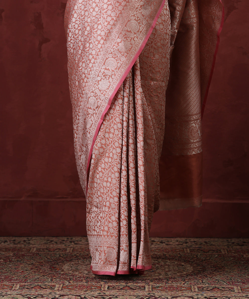 Handloom_Peach_Pure_Katan_Silk_Banarasi_Saree_with_Kimkhab_Weave_WeaverStory_04