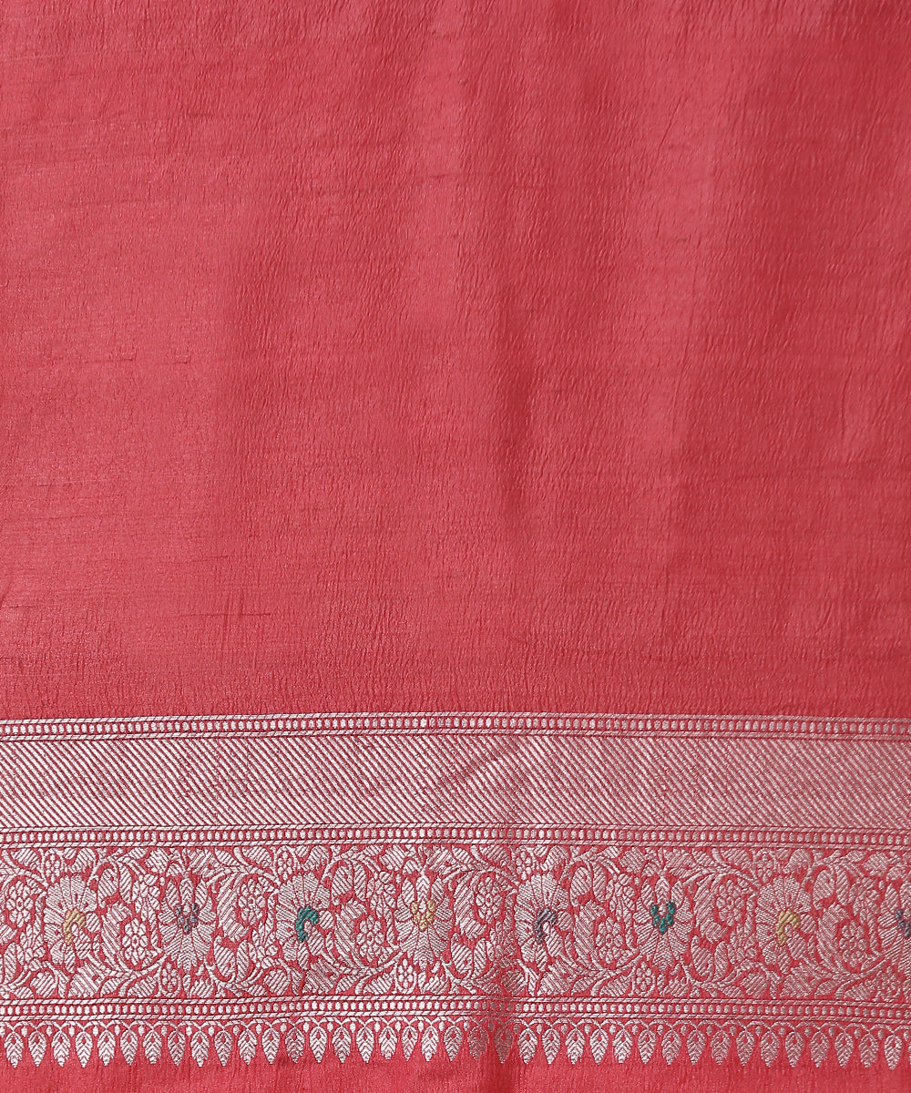 Pink_Handloom_Tussar_Georgette_Banarasi_Saree_with_Zari_Border_WeaverStory_05