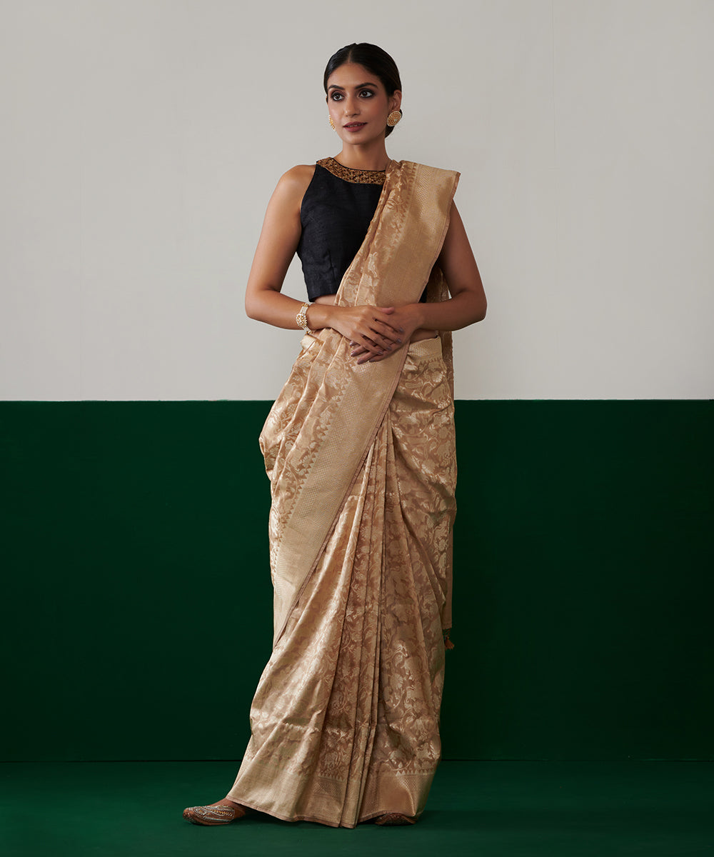 Gold_Handloom_Pure_Katan_Silk_Banarasi_Shikargah_Saree_WeaverStory_02