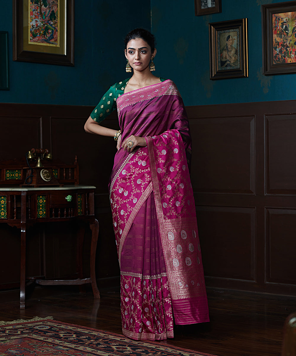 Wine_Handloom_Pure_Katan_Silk_Banarasi_Saree_With_Plum_Kadhwa_Border_WeaverStory_02
