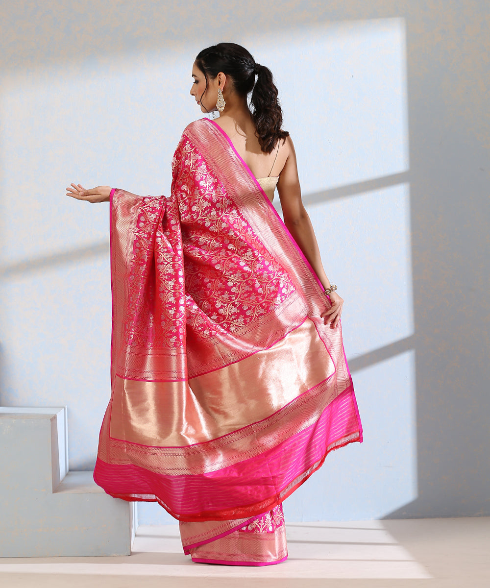 Handloom_Pink_Pure_Katan_Silk_Banarasi_Saree_with_Sona_Rupa_Jaal_WeaverStory_03
