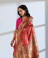 Handloom_Red_Pure_Katan_Silk_Meenakari_Banarasi_Patola_Saree_With_Floral_Paithani_Border_WeaverStory_01