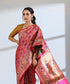 Pink_Handloom_Pure_Katan_Silk_Meenakari_Banarasi_Patola_Saree_With_Floral_Paithani_Border_WeaverStory_01