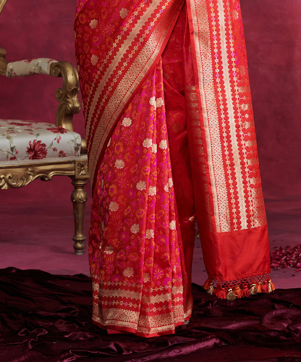 Pink_And_Orange_Handloom_Pure_Katan_Jamawar_Banarasi_Saree_WeaverStory_04