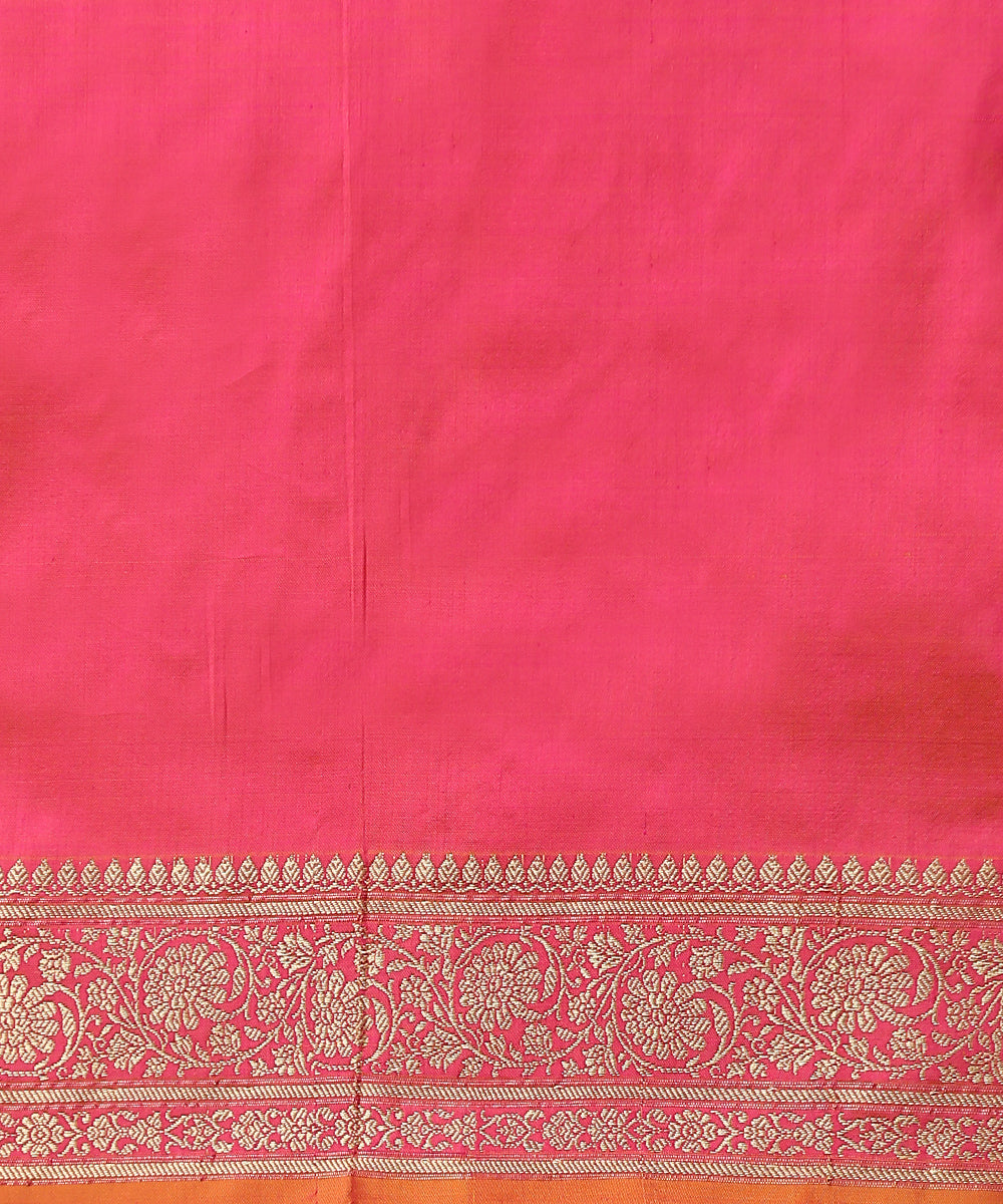 Handloom_Rose_Pink_Pure_Katan_Silk_Resham_Booti_Banarasi_Saree_WeaverStory_05
