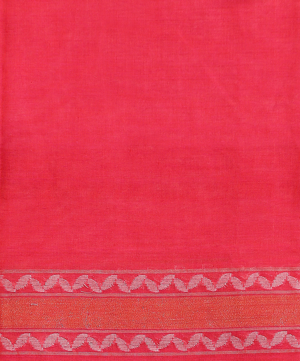 Handloom_Pink_Pure_Cotton_Banarasi_Jamdani_Saree_With_Floral_Jaal_WeaverStory_05