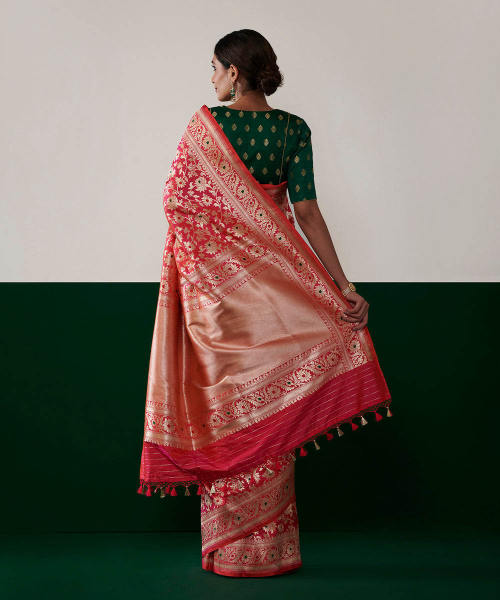 Pink_Handloom_Pure_Katan_Silk_Banarasi_Saree_With_Jangla_And_Meenakari_WeaverStory_03