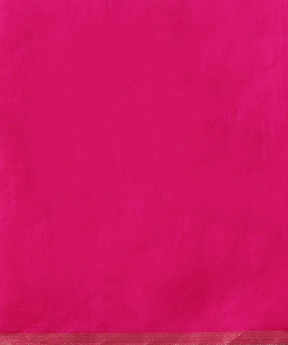 Pink_Handloom_Kora_Silk_Banarasi_Saree_With_Horizontal_Stripes_WeaverStory_05