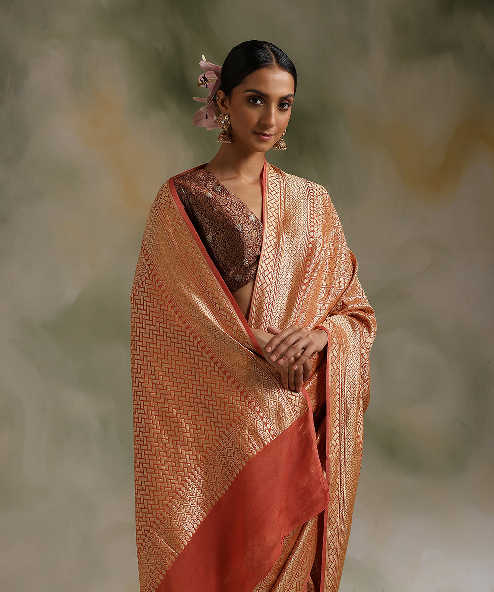 Rose_Pink_Handloom_Pure_Georgette_Kimkhab_Banarasi_Saree_WeaverStory_01