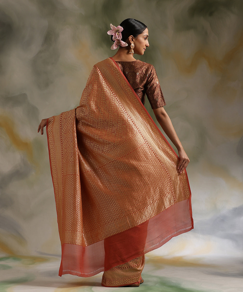 Rose_Pink_Handloom_Pure_Georgette_Kimkhab_Banarasi_Saree_WeaverStory_03
