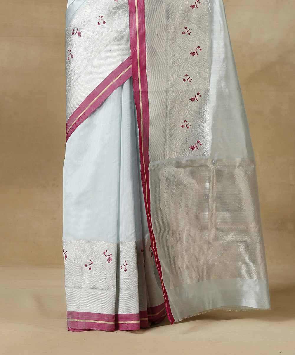Handloom_Powder_Blue_Chanderi_Silk_Saree_With_Broad_Silver_Zari_Border_WeaverStory_04