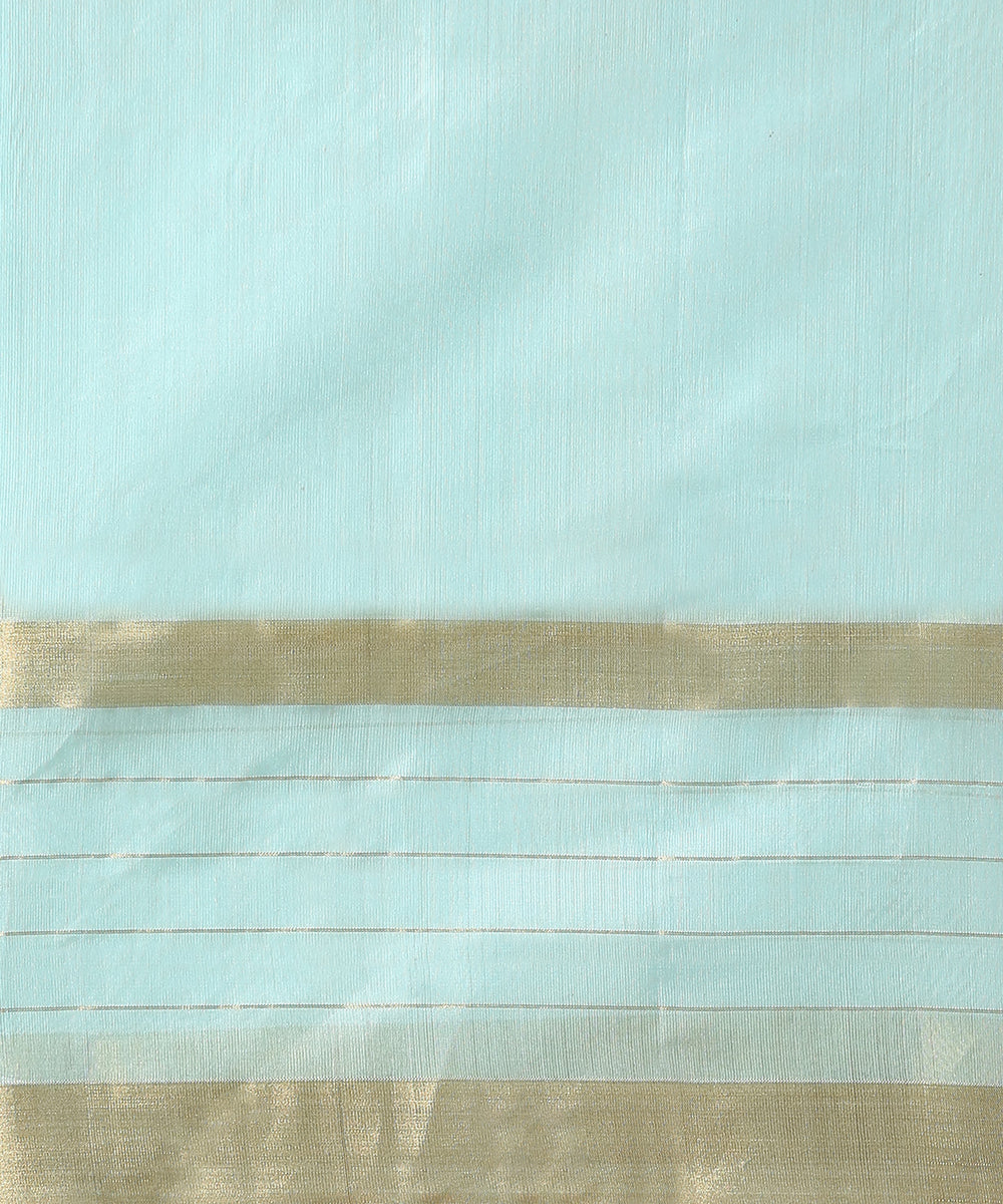 Handloom_Light_Blue_Pure_Silk_Chanderi_Saree_With_Lion_And_Horses_Woven_All_Over_WeaverStory_05