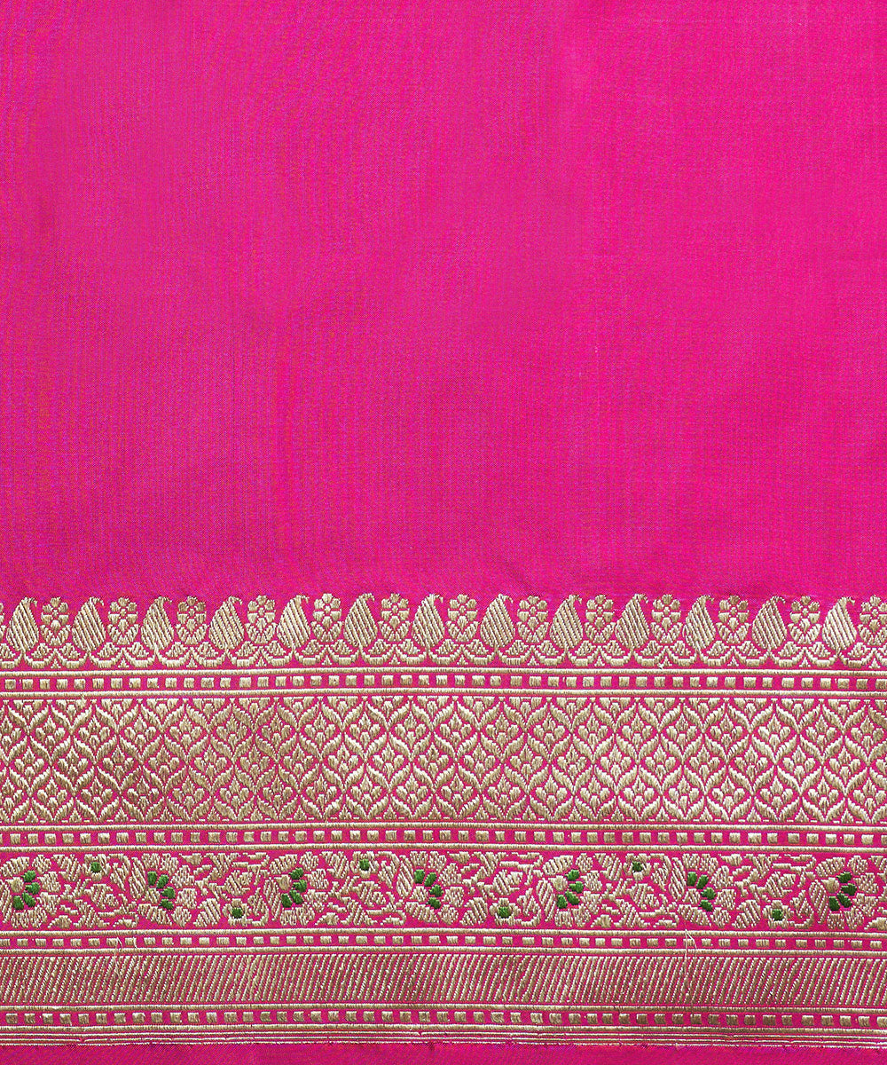 Rani_Pink_Handloom_Pure_Katan_Silk_Banarasi_Jangla_Saree_With_Meenakari_WeaverStory_05