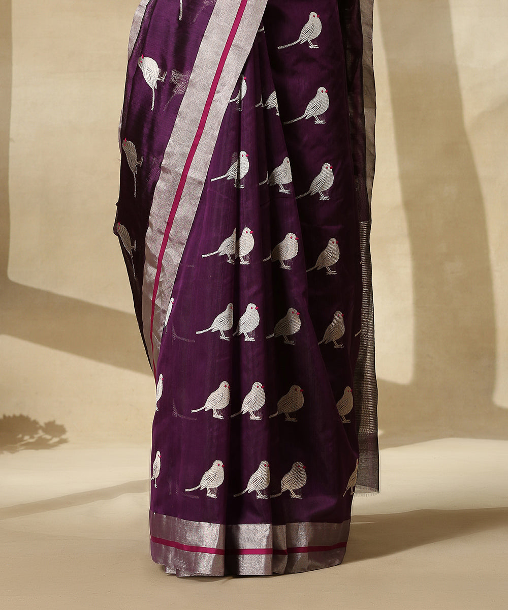 Handloom_Purple_Pure_Silk_Chanderi_Saree_With_Eknaliya_Bird_Motifs__WeaverStory_04