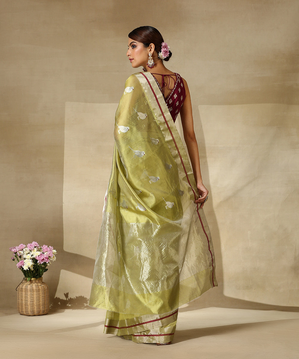 Fresh_Green_Handloom_Pure_Silk_Chanderi_Saree_With_Bird_Motifs_WeaverStory_03