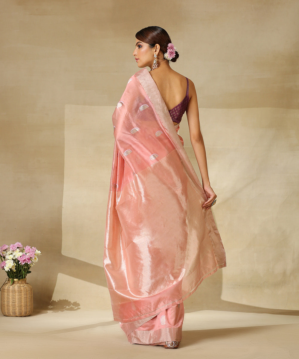 Handloom_Light_Pink_Pure_Silk_Chanderi_Saree_Silver_Zari_Leaf_Motif_And_Pink_Meenakari_WeaverStory_03