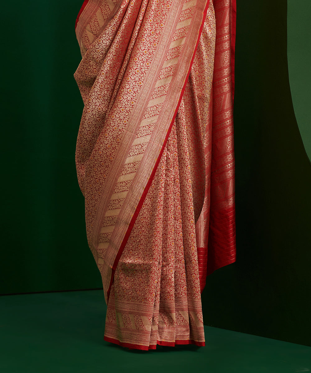 Handloom_Red_Pure_Katan_Silk_Kimkhab_Banarasi_Saree_With_Aada_Border_WeaverStory_04