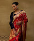 Red_Handloom_Pure_Katan_Silk_Banarasi_Saree_With_Kadhwa_Jaal_WeaverStory_01
