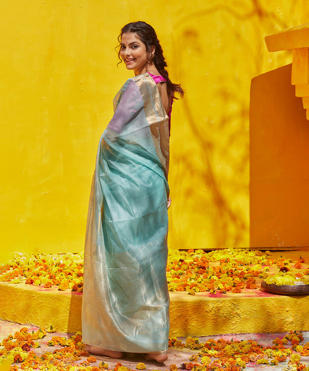 Handloom_Powder_Blue_Cotton_Chanderi_Saree_With_Zari_Border_WeaverStory_03