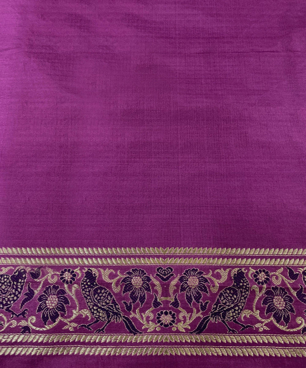 Handloom_Magenta_Shikargah_Pure_Katan_Silk_Banarasi_Saree_With_Pure_Zari_WeaverStory_05