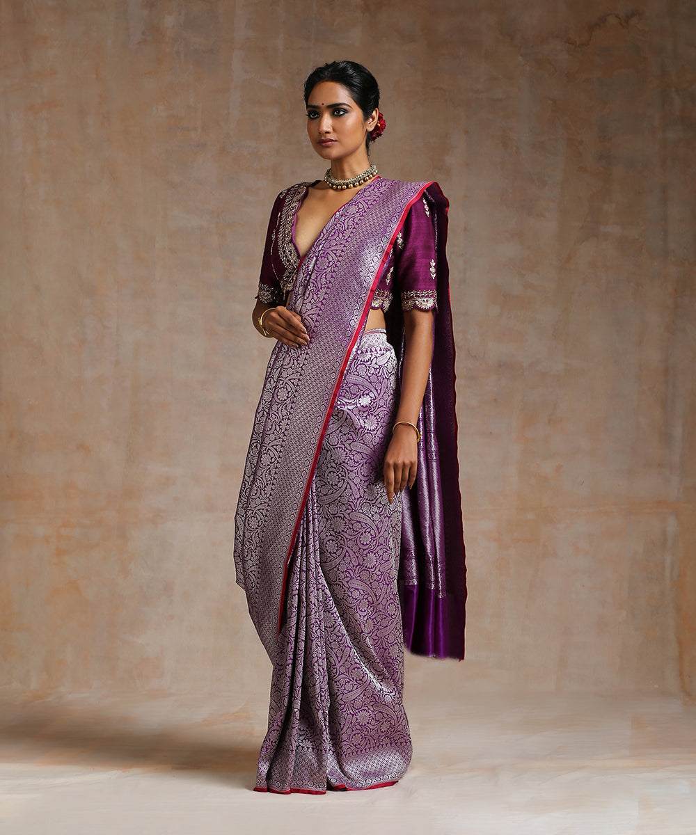 Purple_Handloom_Pure_Katan_Silk_Banarasi_Saree_With_Wine_Selvedge_WeaverStory_02