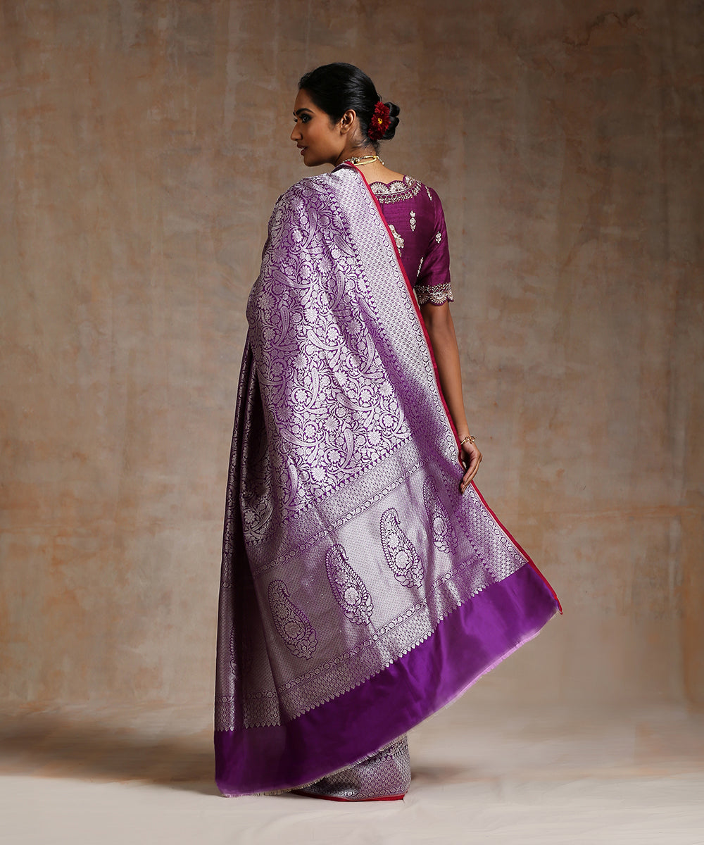 Purple_Handloom_Pure_Katan_Silk_Banarasi_Saree_With_Wine_Selvedge_WeaverStory_03