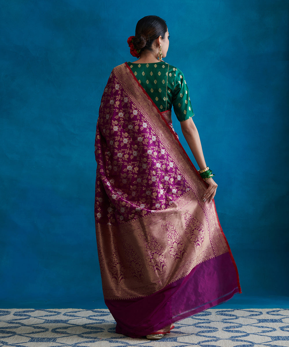Handloom_Purple_Pure_Katan_Silk_Banarasi_Saree_With_Sona_Rupa_Jaal_WeaverStory_03