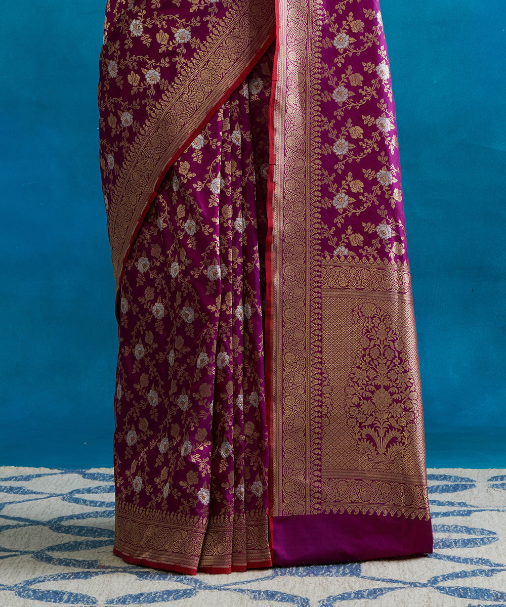 Handloom_Purple_Pure_Katan_Silk_Banarasi_Saree_With_Sona_Rupa_Jaal_WeaverStory_04