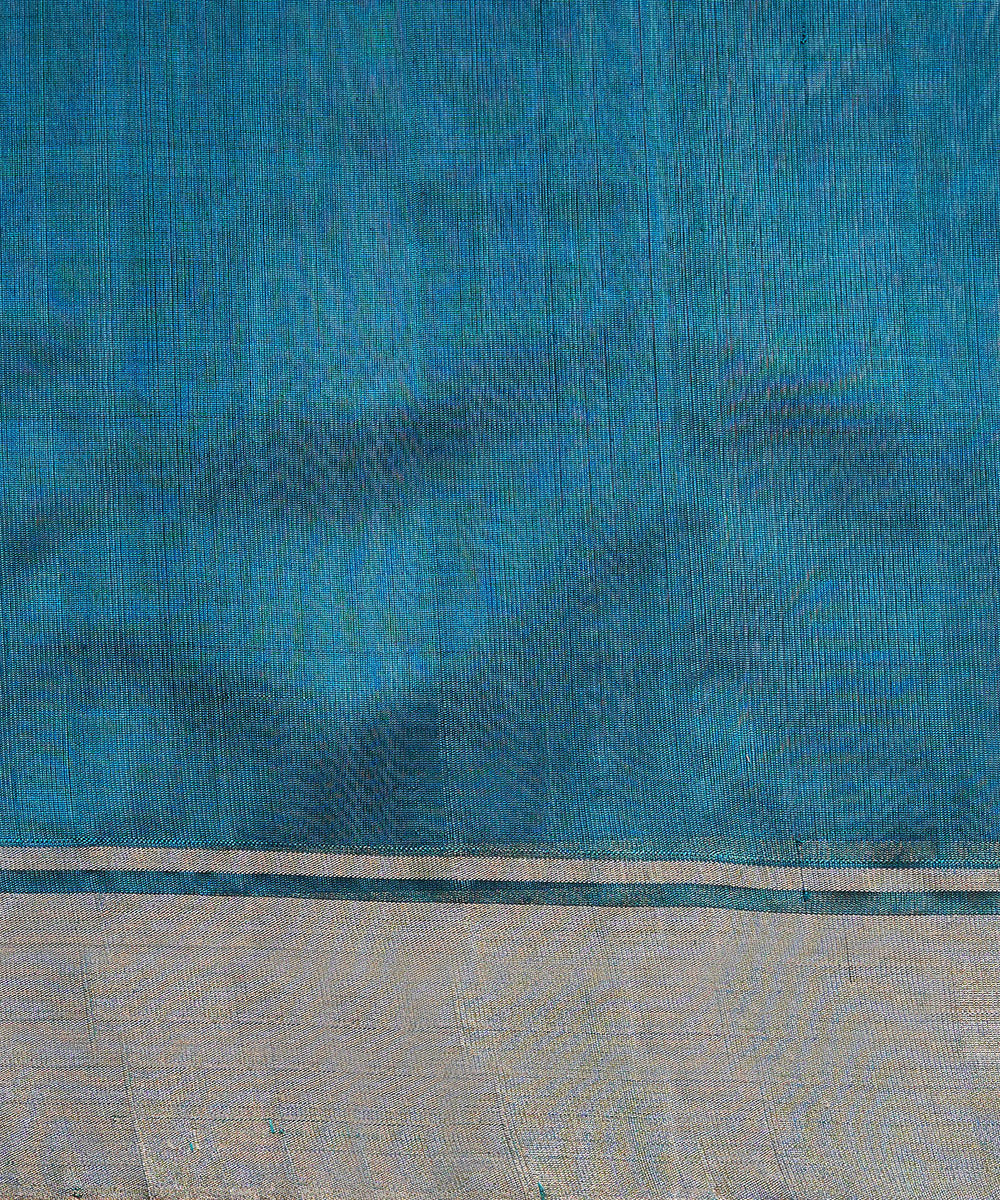 Teal_Green_Handloom_Pure_Chanderi_Silk_Saree_With_Meenapatti_WeaverStory_05