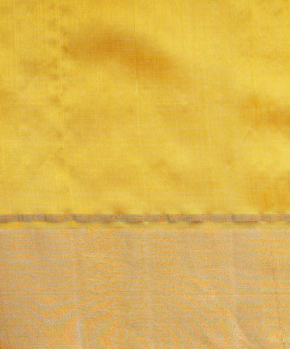 Mustard_Yellow_Handloom_Pure_Chanderi_Silk_Saree_With_Zari_Jaal_WeaverStory_05