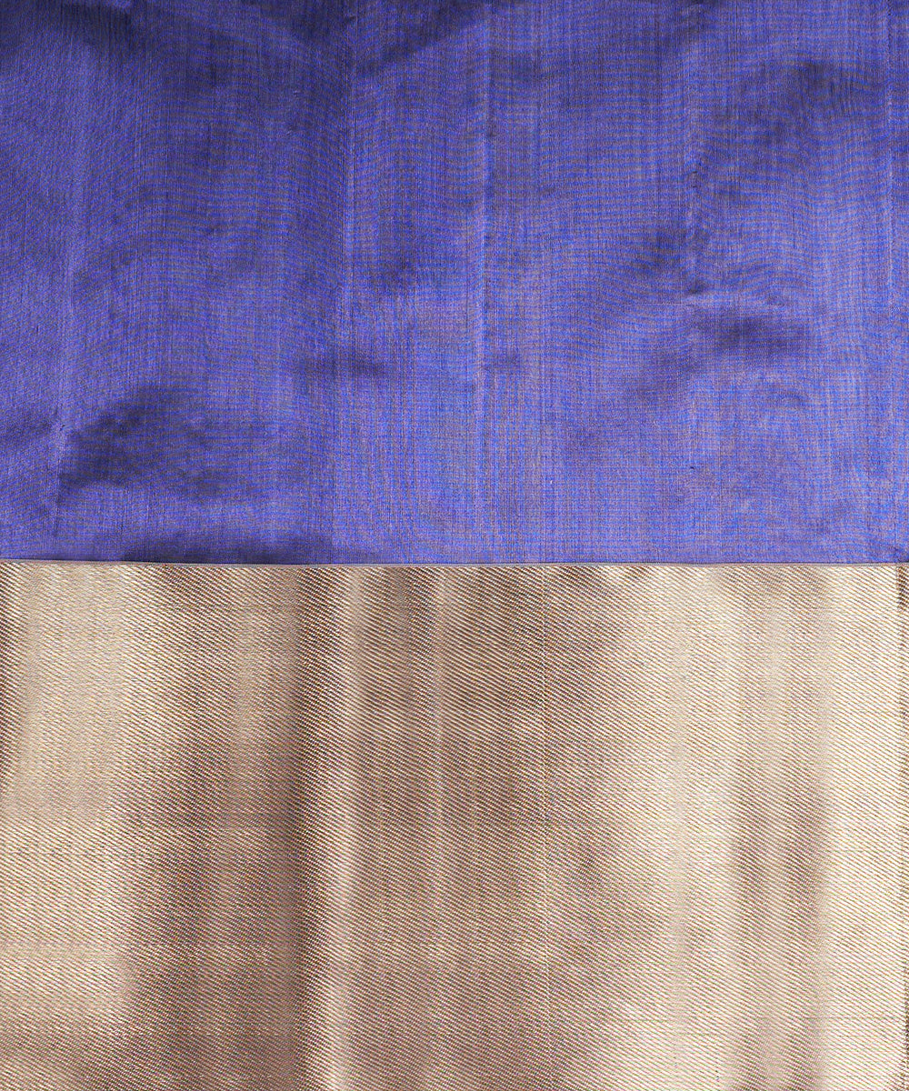 Purple_Handloom_Pure_Chanderi_Silk_Saree_With_Broad_Zari_Border_And_Floral_Sunflower_Motifs_WeaverStory_05