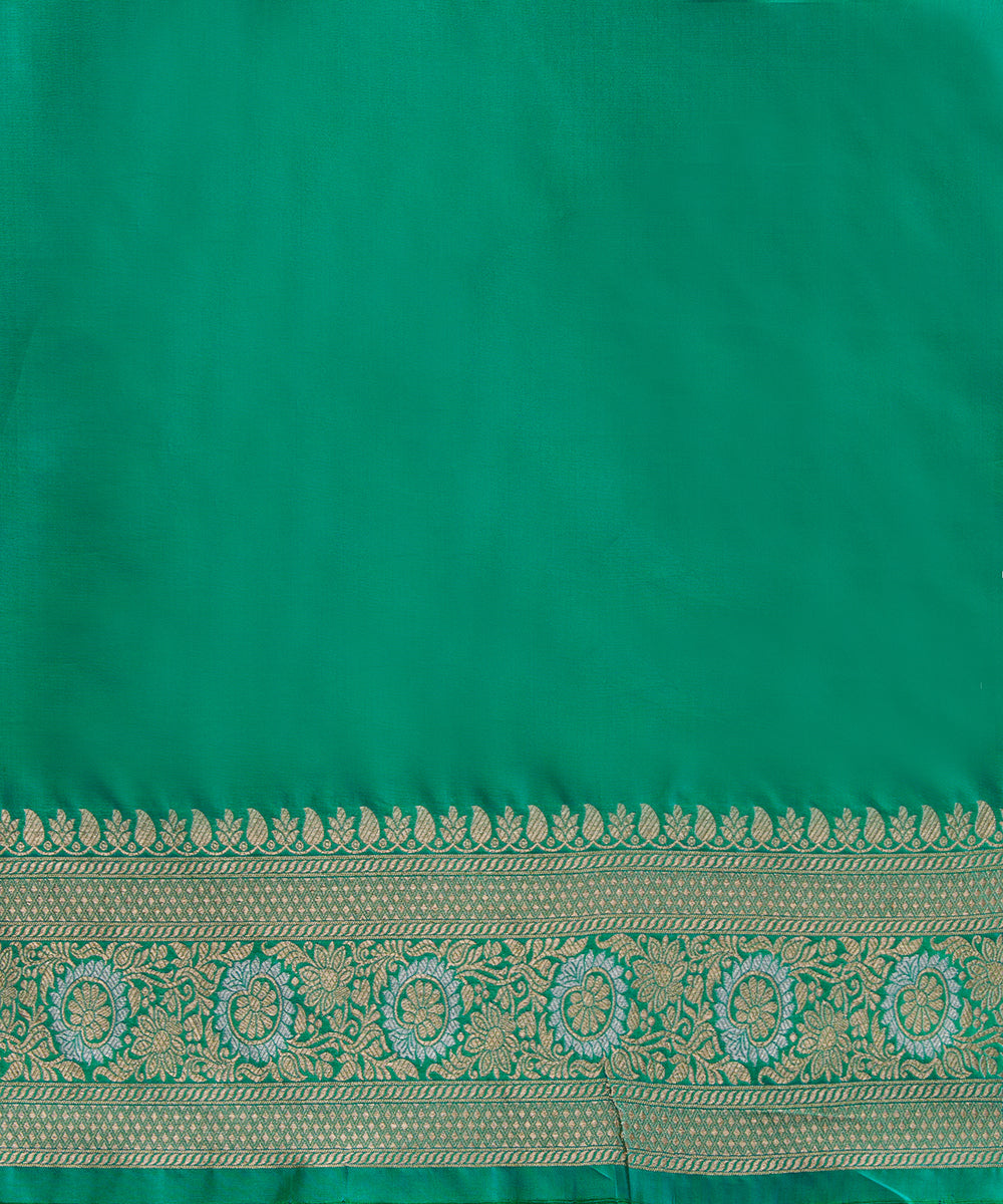 Handloom_Aqua_Green_Pure_Katan_Silk_Banarasi_Saree_With_Cutwork_Sona_Rupa_Jaal_WeaverStory_05