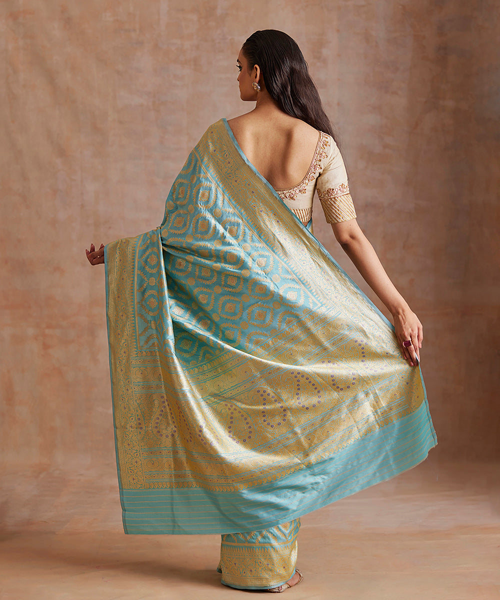 Dust_Blue_Handloom_Pure_Katan_Silk_Banarasi_Saree_With_Meenakari_Jaal_And_Border_WeaverStory_03