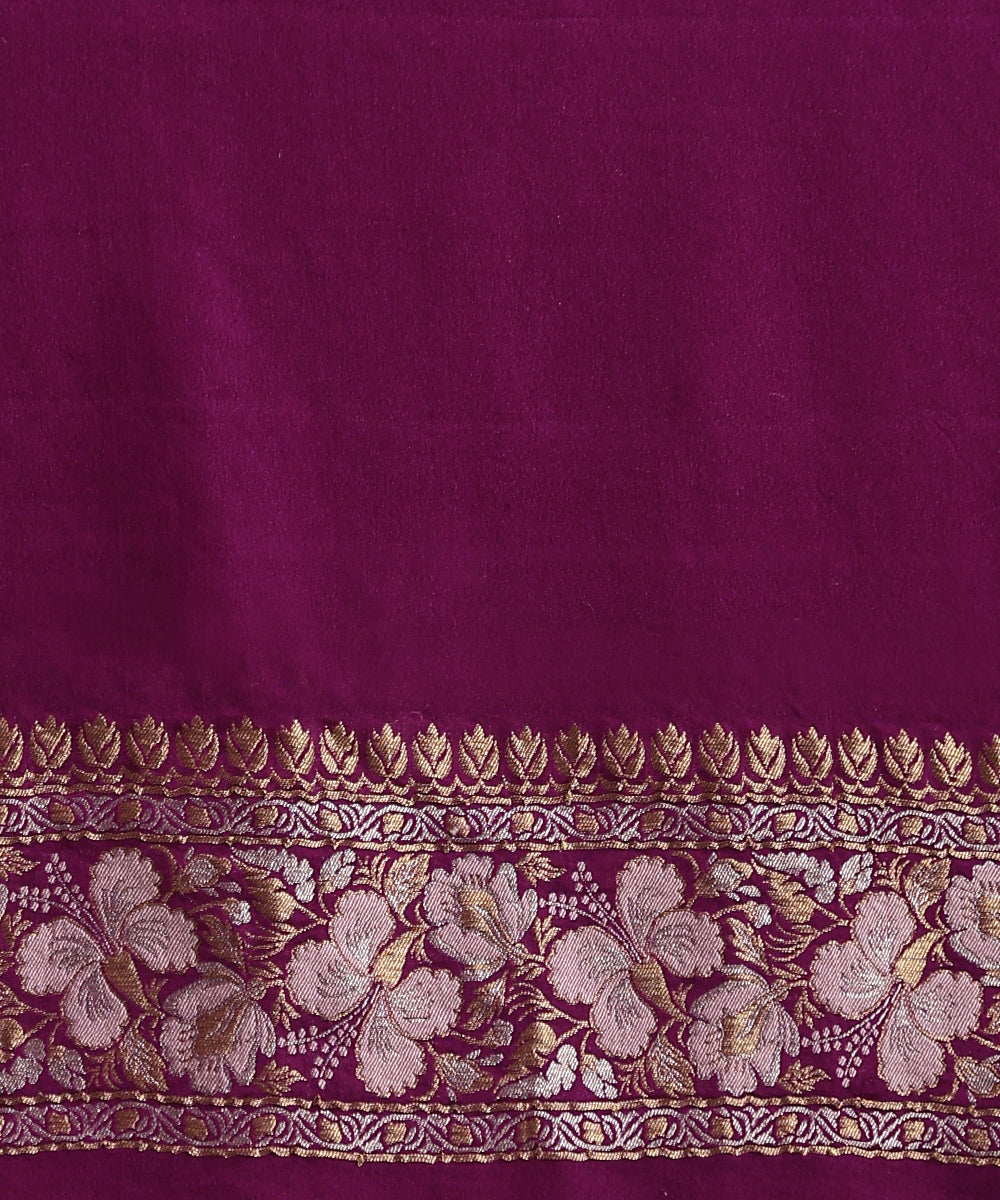 Purple_Handloom_Pure_Georgette_Banarasi_Saree_With_Meenakari_WeaverStory_05