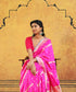 Hot_Pink_Handloom_Pure_Katan_Silk_Banarasi_Saree_With_Booti_With_Meena_Cutwork_Border_WeaverStory_01