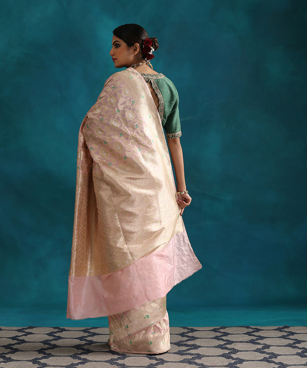 Handloom_Baby_Pink_Pure_Katan_Silk_Banarasi_Saree_With_Meenakari_WeaverStory_03