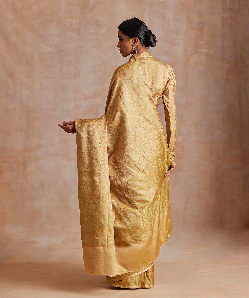 Mustard_Handloom_Pure_Katan_Silk_Reshmi_Tanchoi_Banarasi_Saree_WeaverStory_03