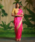 Hot_Pink_Handloom_Pure_Chanderi_Silk_Saree_With_Gold_Zari_Booti_WeaverStory_02