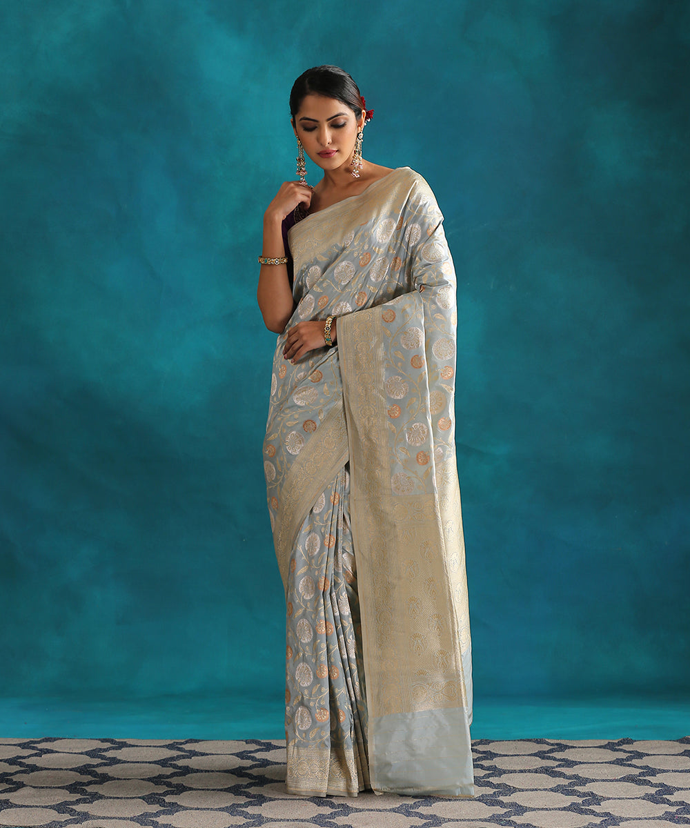 Handloom_Powder_Blue_Pure_Katan_Silk_Saree_Banarasi_Saree_With_3_Color_Zari_WeaverStory_02