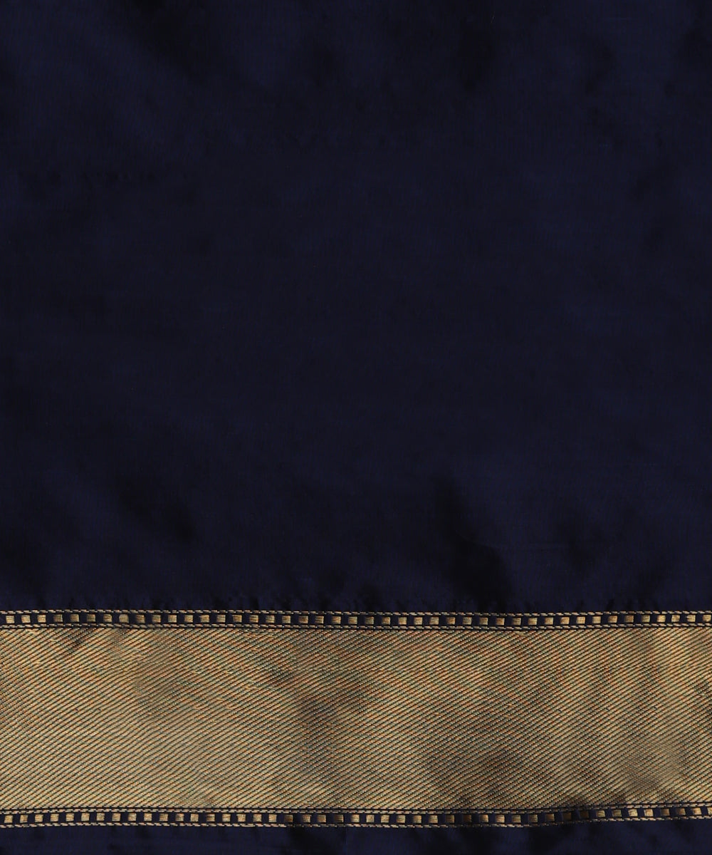 Dark_Blue_Handloom_Pure_Katan_Silk_Shikargah_Banarasi_Saree_With_Meenakari_WeaverStory_05