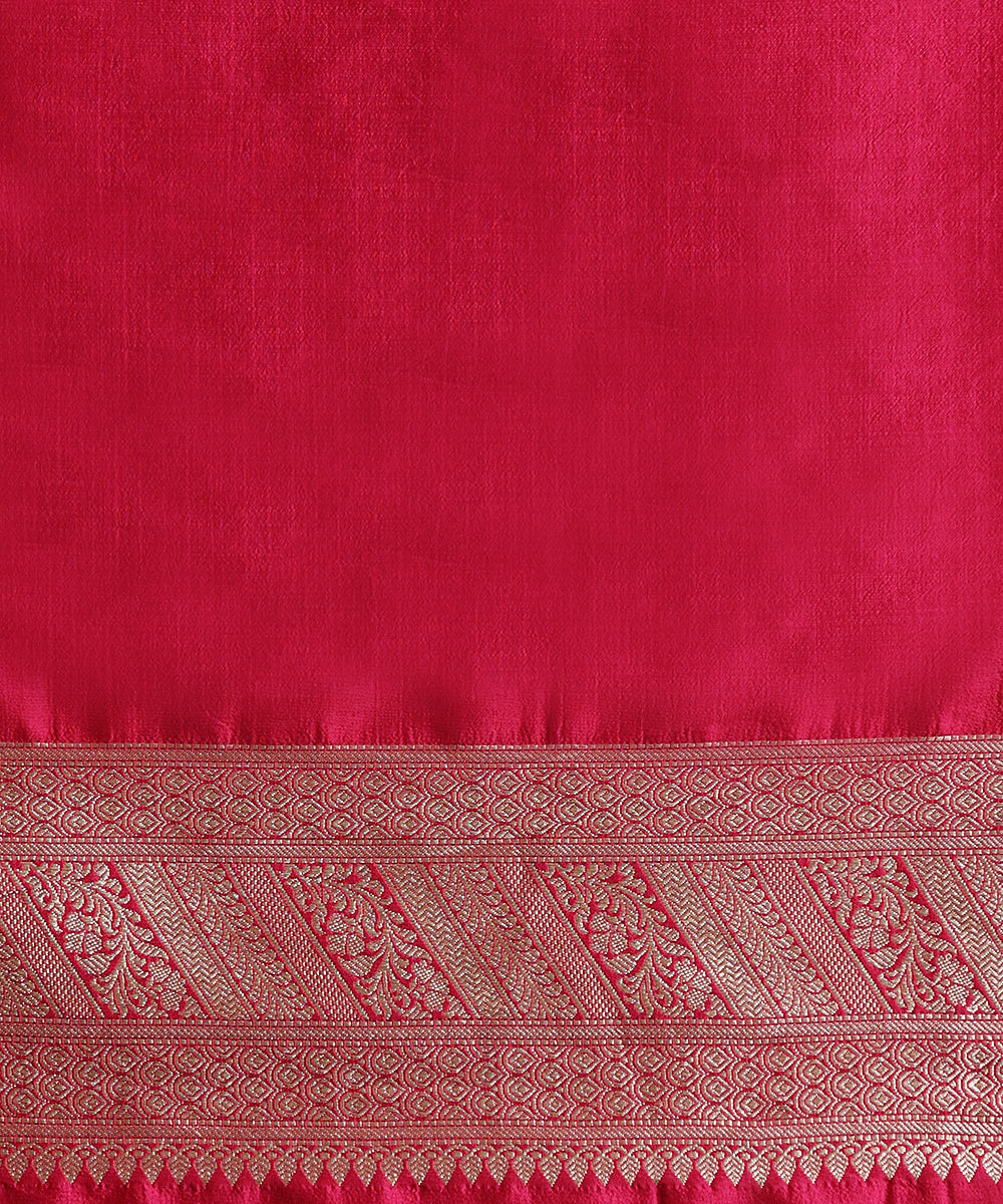 Handloom_Rani_Pink_Pure_Katan_Silk_Kimkhab_Banarasi_Saree_With_Yellow_Meenakari_WeaverStory_05