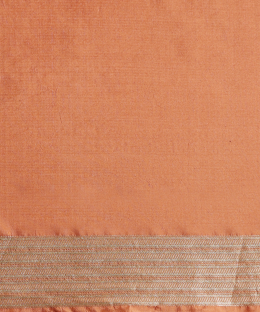 Orange_Handloom_Pure_Katan_Silk_Kimkhab_Banarasi_Saree_With_Blue_Meenakari_WeaverStory_05