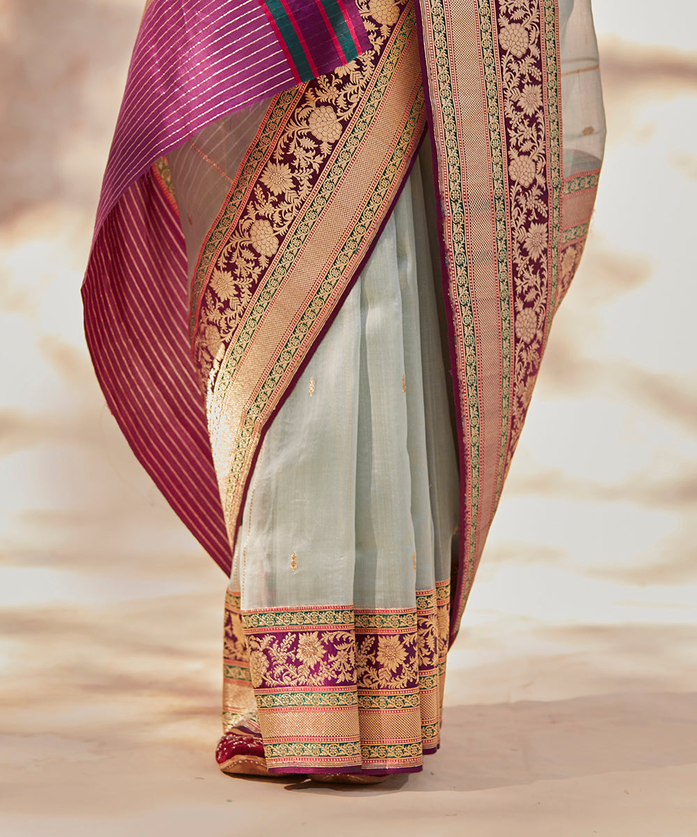 Handloom_Sage_Green_Kora_Silk_Banarasi_Saree_With_Meenakari_Border_And_Kadhwa_Booti_WeaverStory_04