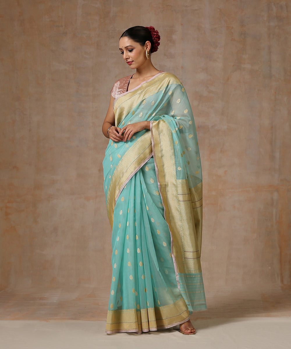 Handloom_Mint_Green_Double_Shade_Pure_Katan_Silk_Banarasi_Saree_WeaverStory_02