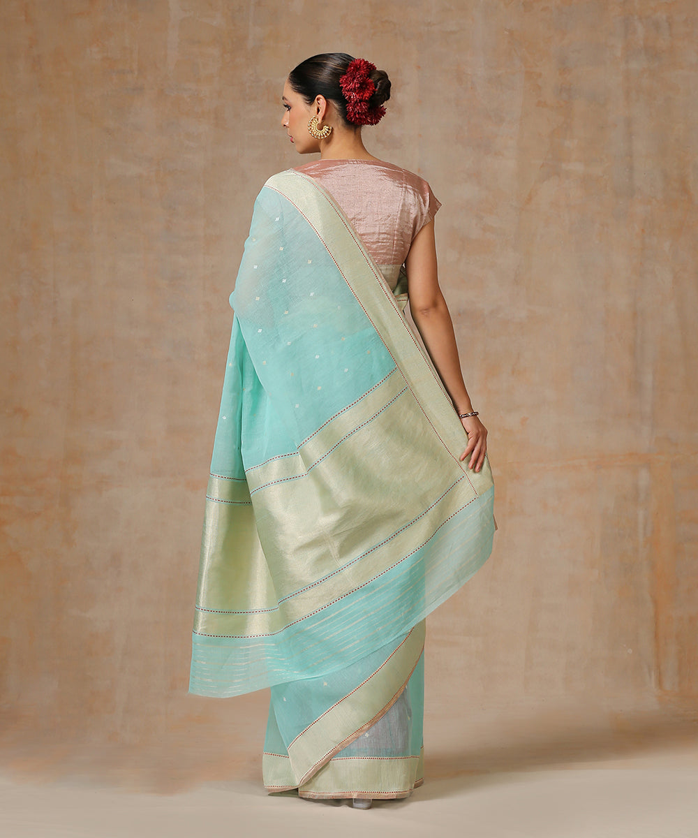 Handloom_Pista_Green_Pure_Katan_Silk_Banarasi_Saree_With_Cutwork_Booti_WeaverStory_03