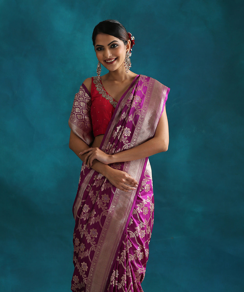 Handloom_Purple_Cutwork_Pure_Katan_Silk_Banarasi_Saree_With_With_Cutwork_Upada_Weave_WeaverStory_01