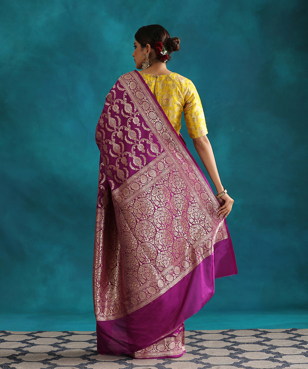 Purple_Handloom_Pure_Katan_Silk_Jamdani_Banarasi_Saree_With_Cutwork_Upada_Weave_WeaverStory_03