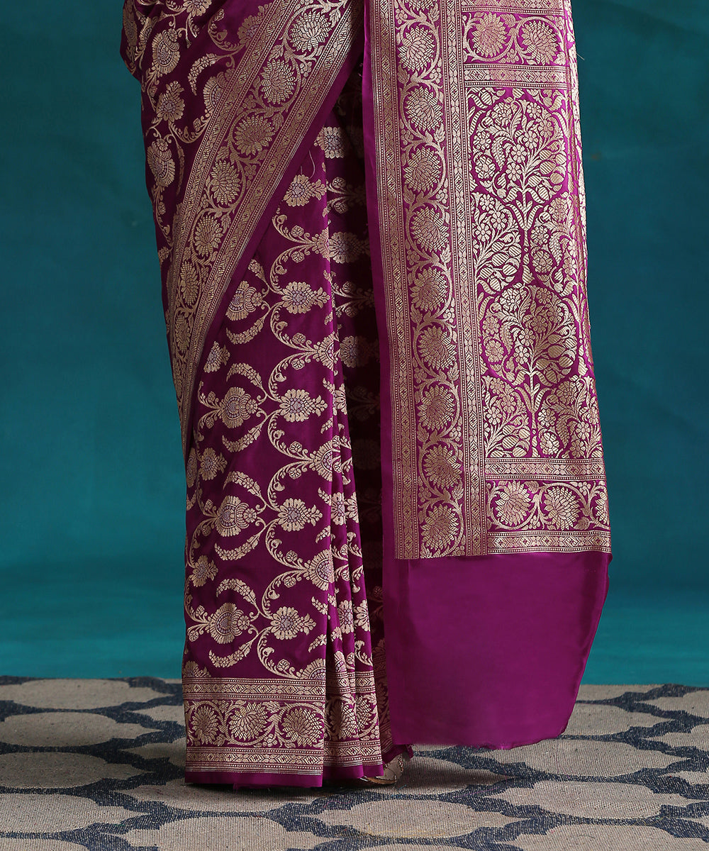 Purple_Handloom_Pure_Katan_Silk_Jamdani_Banarasi_Saree_With_Cutwork_Upada_Weave_WeaverStory_04