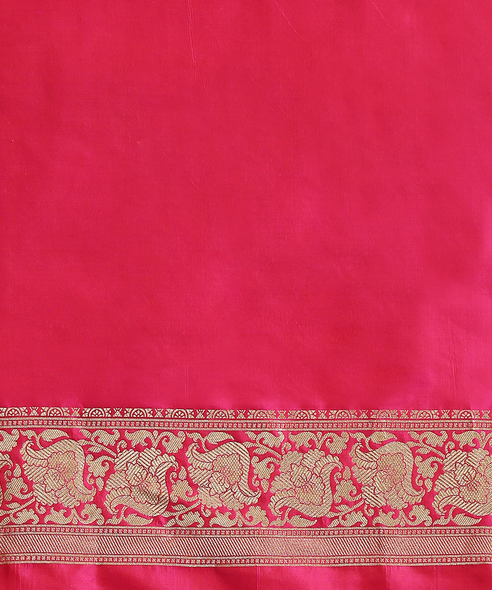 Handloom_Hot_Pink_Double_Shade_Pure_Katan_Silk_Banarasi_Saree_With_Cutwork_Upada_Weave_WeaverStory_05